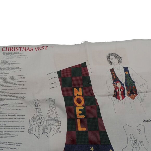 Womans Christmas vest By Dream Spinners cut and sew - Picture 1 of 2